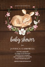 Woodland baby deer - Baby Shower Invitation